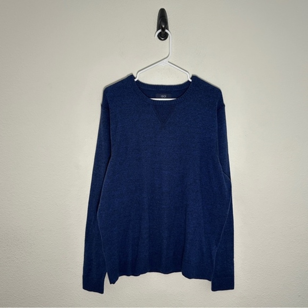 1901 Navy Blue Cotton Cashmere Crewneck Pullover Sweater XL‎ Preppy Grandpacore